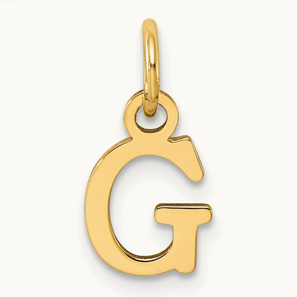 Cutout Letter G Initial Pendant, 14K Yellow Gold