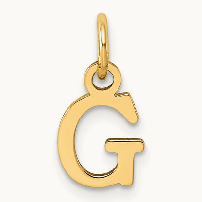 Cutout Letter G Initial Pendant, 14K Yellow Gold