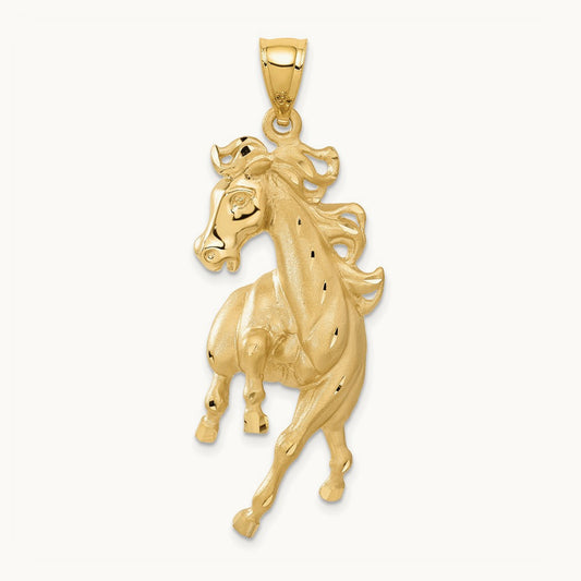 Horse Pendant, 14K