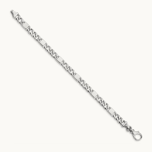 Hand-polished Fancy Link Bracelet — 7 inch