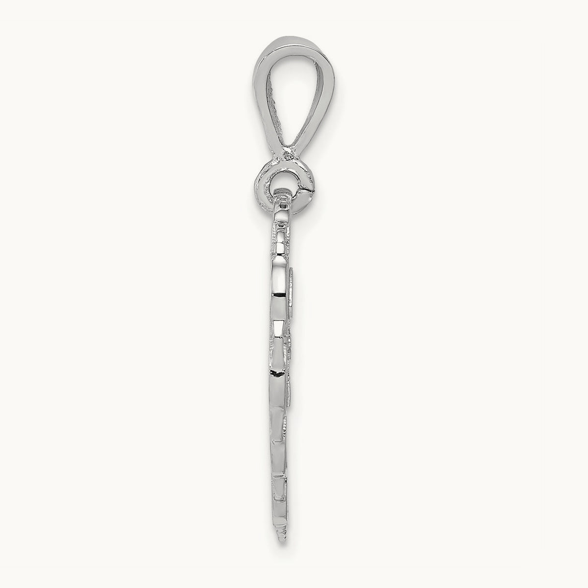 Reversible 50th ANNIVERSARY Charm, 14K White Gold