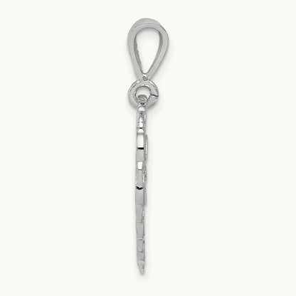 Reversible 50th ANNIVERSARY Charm, 14K White Gold
