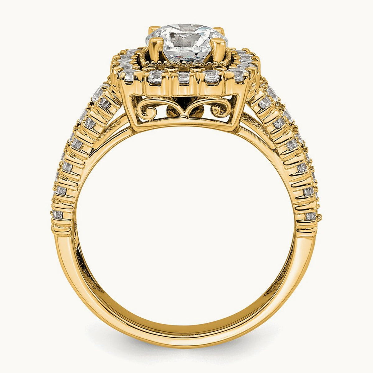Semi-Mount Engagement Ring — 14K Yellow Gold, 7