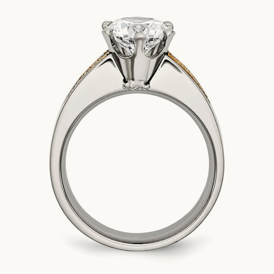 Titanium Polished with Inlay Accent CZ Ring