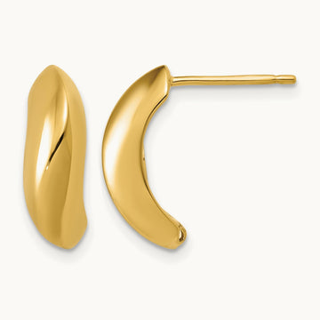 Polished J-Hoop Post Earrings — Leslie's — photo set