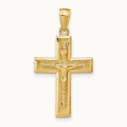 Polished Crucifix Pendant, 14K