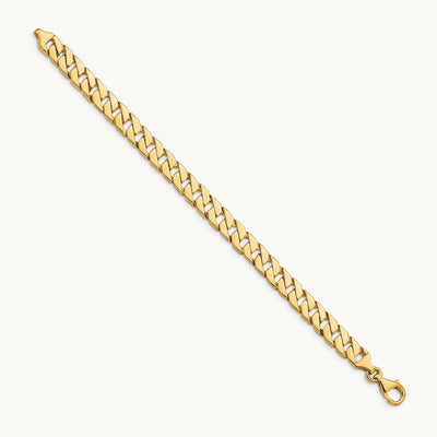 Hand-Polished Fancy Link Chain, 7.4mm, 14K