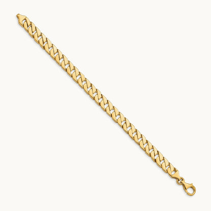 Hand-Polished Fancy Link Chain, 7.4mm, 14K