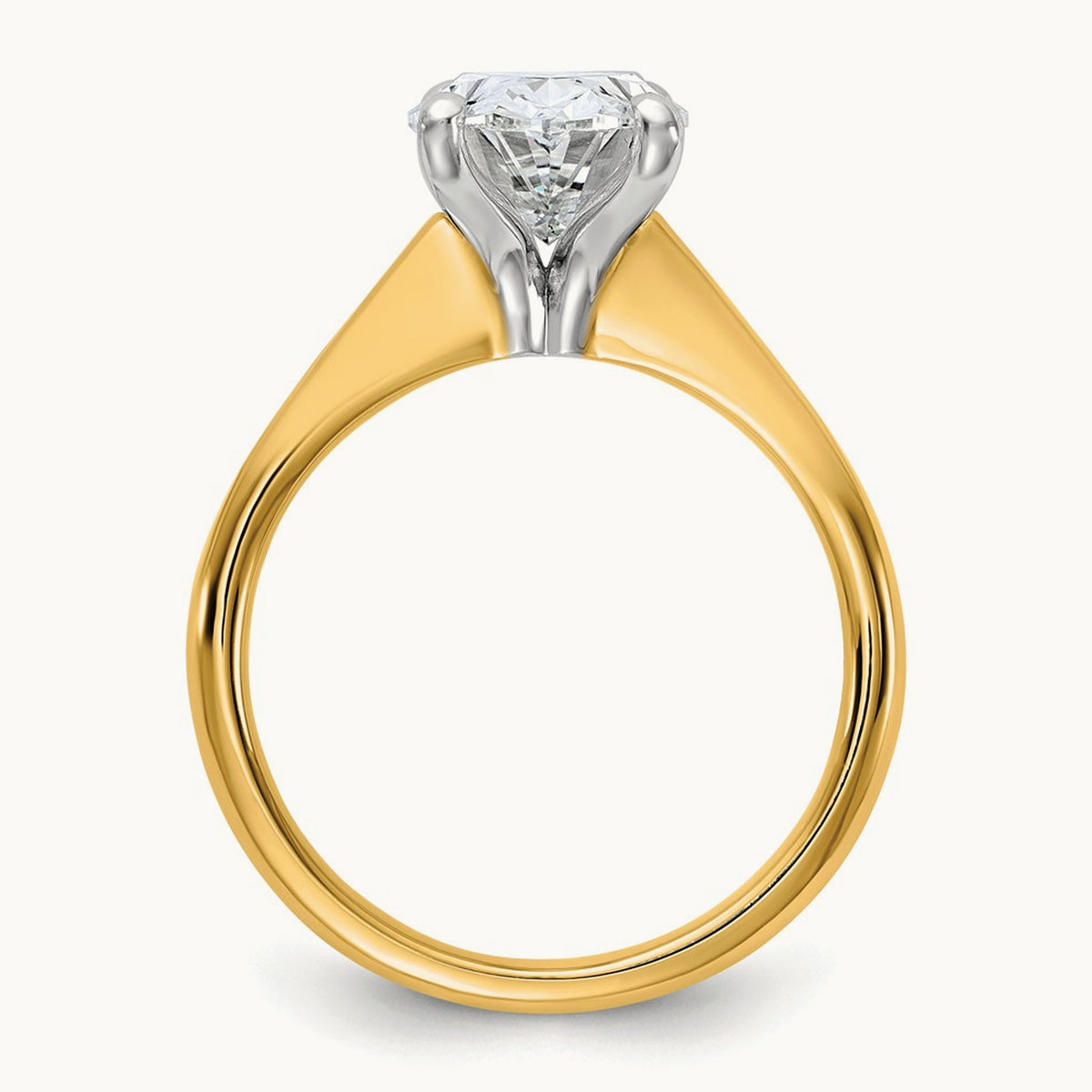 Oval 8X Ring, 3.00 ct tw Lab-Grown Diamond — 14K Two-Tone