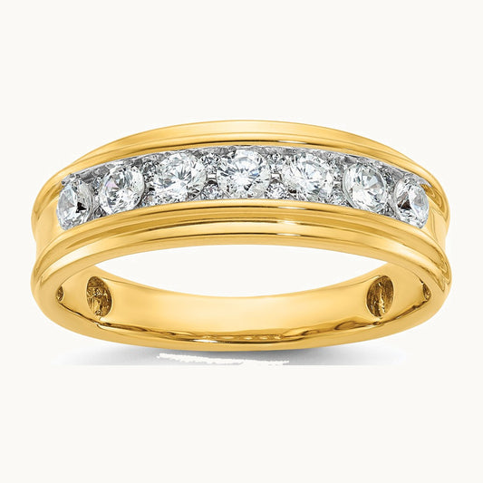 IBGoodman 14K Men's Polished 7/8 Carat AA Quality Diamond Ring
