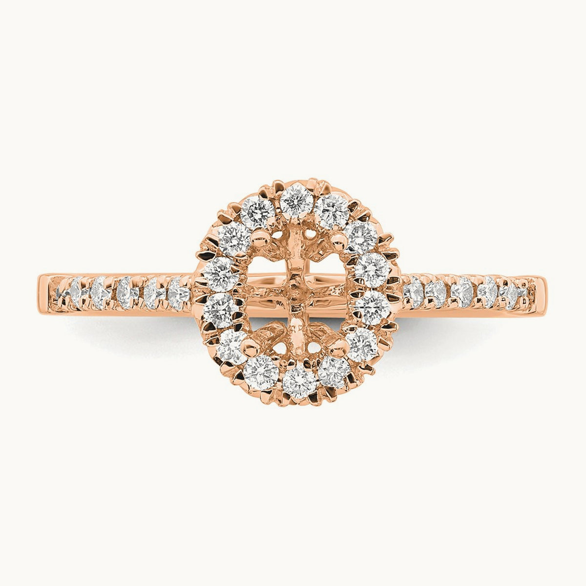 Oval Halo Engagement Ring, 0.25-2.50 ct tw Lab-Grown Diamond — 7/8 ct, 14K Rose Gold