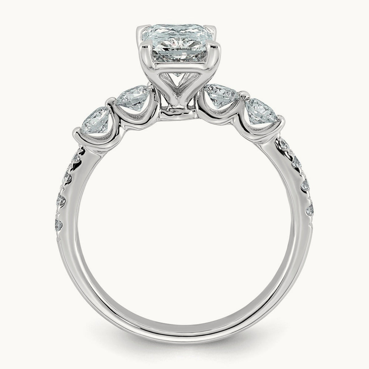 . Radiant Center Ring, 2 1/6-4 7/8 ct Lab-Grown Diamond