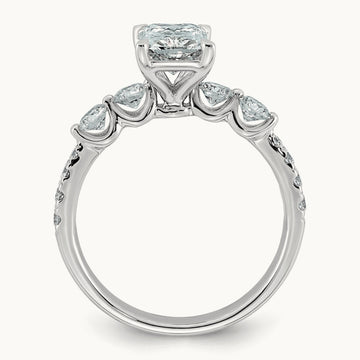 . Radiant Center Ring, 2 1/6-4 7/8 ct Lab-Grown Diamond