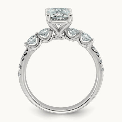 . Radiant Center Ring, 2 1/6-4 7/8 ct Lab-Grown Diamond