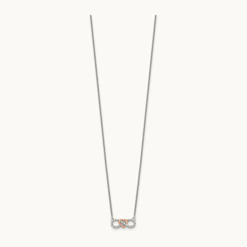 Infinity Heart Necklace, 0.05 ct tw Lab-Grown Diamond