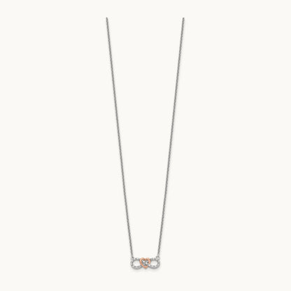 Infinity Heart Necklace, 0.05 ct tw Lab-Grown Diamond