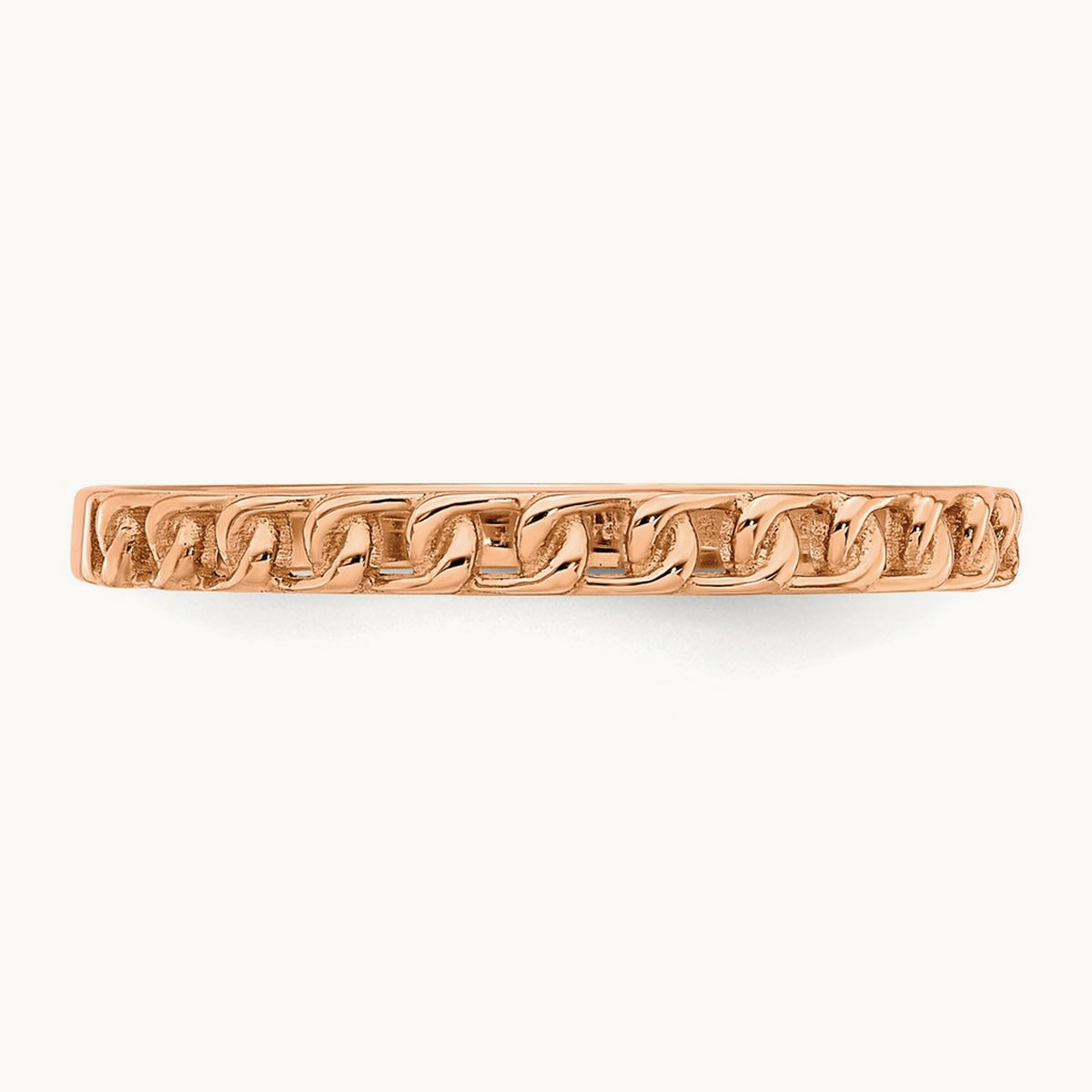 Link Design Ring — 14K Rose Gold, 7