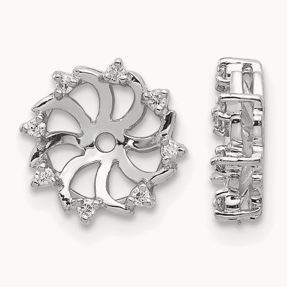 A Diamond Earring Jacket, 14K White Gold