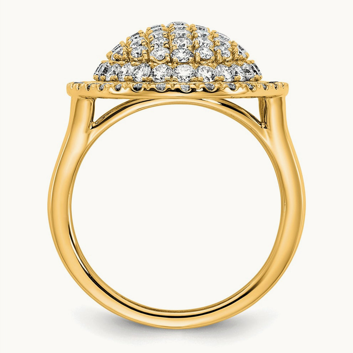 Fashion Ring, 2.25 ct tw Lab-Grown Diamond — 14K Yellow Gold