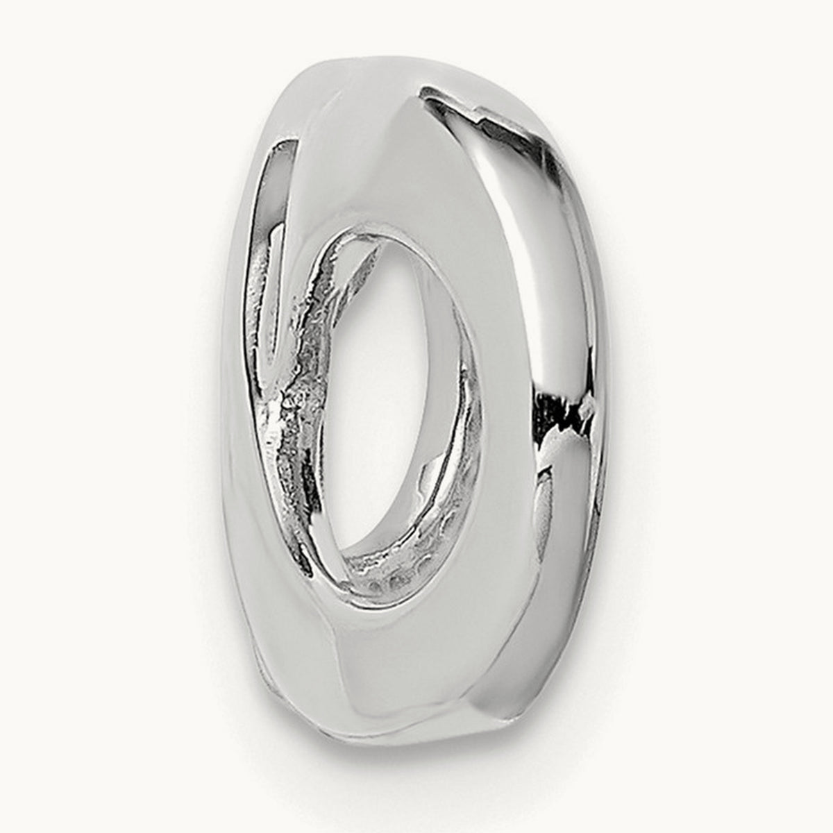 Fancy Polished Infinity Figure-8 Slide — 14K White Gold