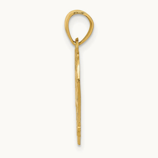 15 in QUINCE ANOS Heart Frame Pendant, 14K