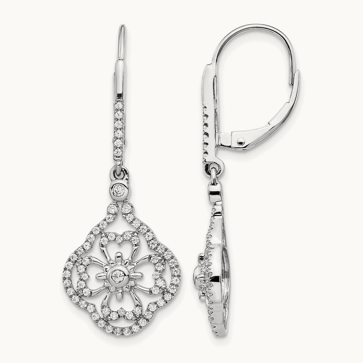 Fashion Leverback Earrings, 0.50 ct tw Lab-Grown Diamond