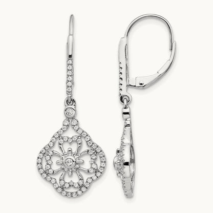Fashion Leverback Earrings, 0.50 ct tw Lab-Grown Diamond