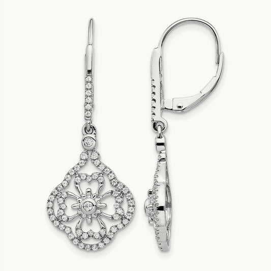 Fashion Leverback Earrings, 0.50 ct tw Lab-Grown Diamond