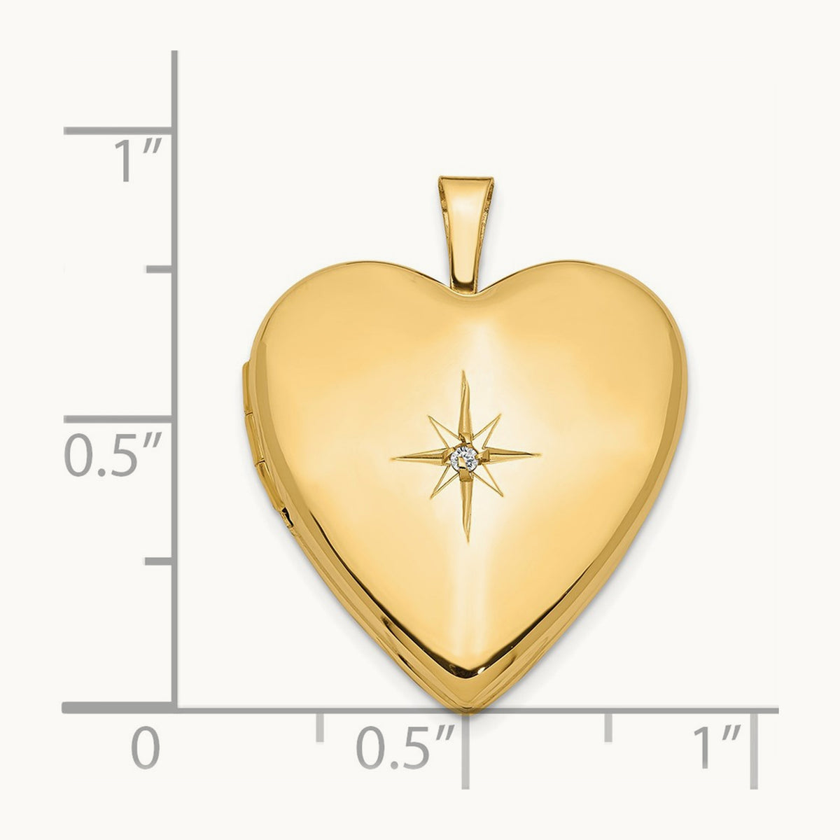 Diamond Heart Locket — 14K Yellow Gold