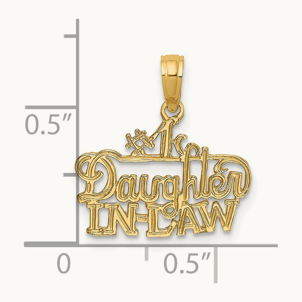 #1 DAUGHTER-IN-LAW Charm, 14K
