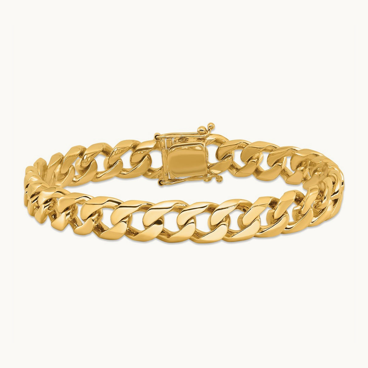 Hand-polished Flat Beveled Curb Chain — 9.7mm