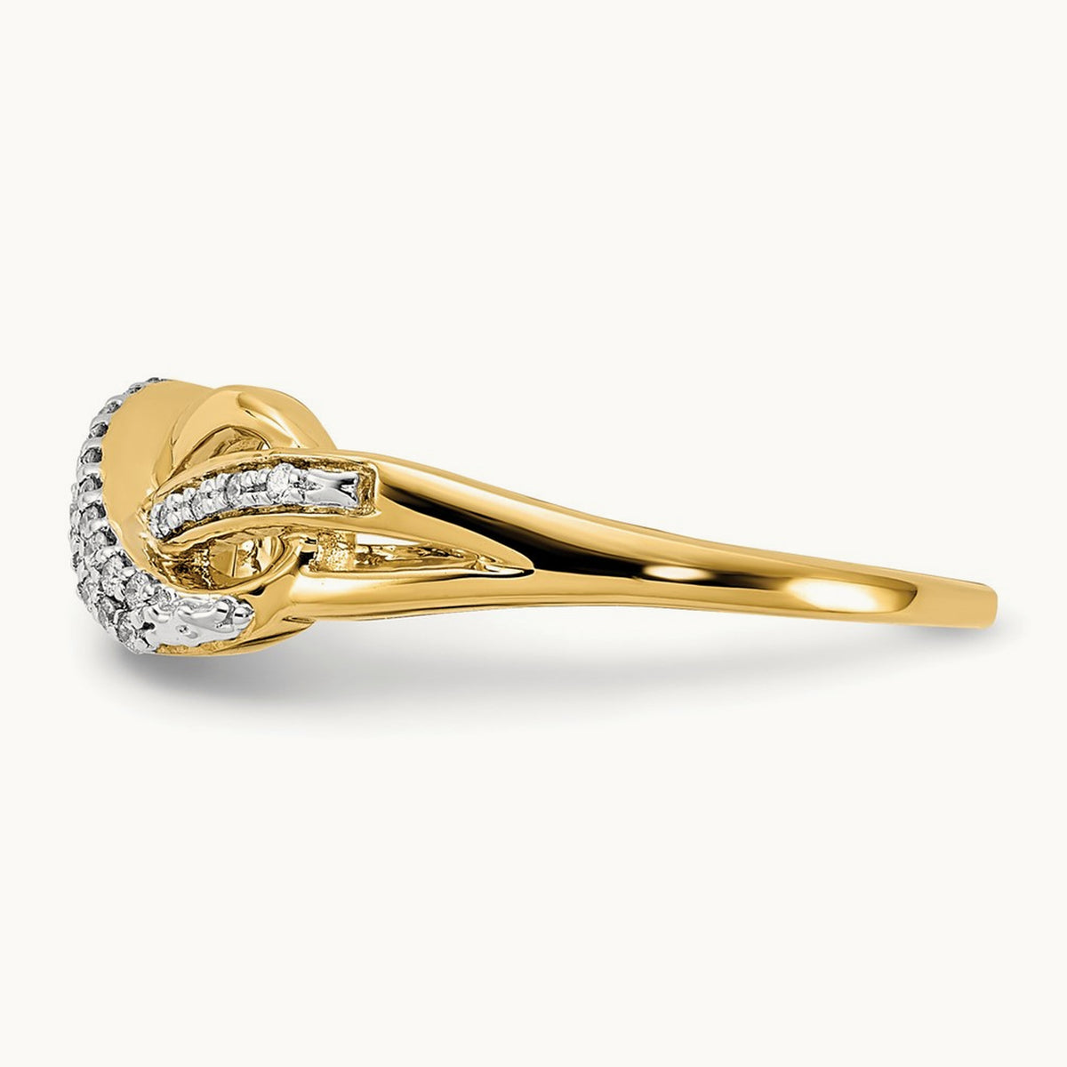 Diamond Infinity Symbol Ring — 14K Yellow Gold