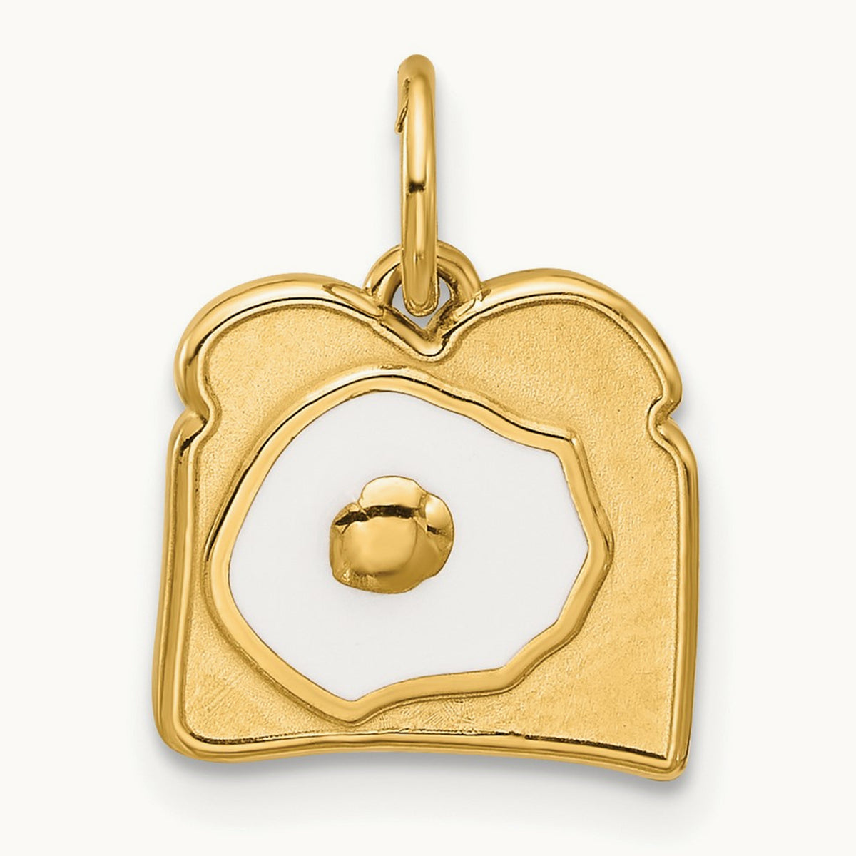 Fancy Egg on Toast, 14K Yellow Gold
