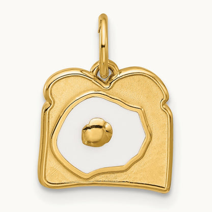 Fancy Egg on Toast, 14K Yellow Gold