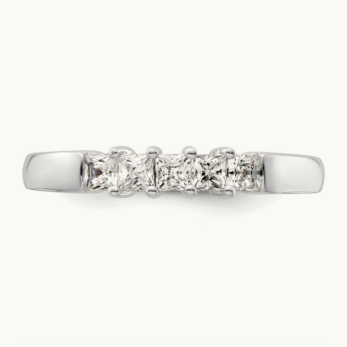 5-Stone Diamond Band, 14K White Gold