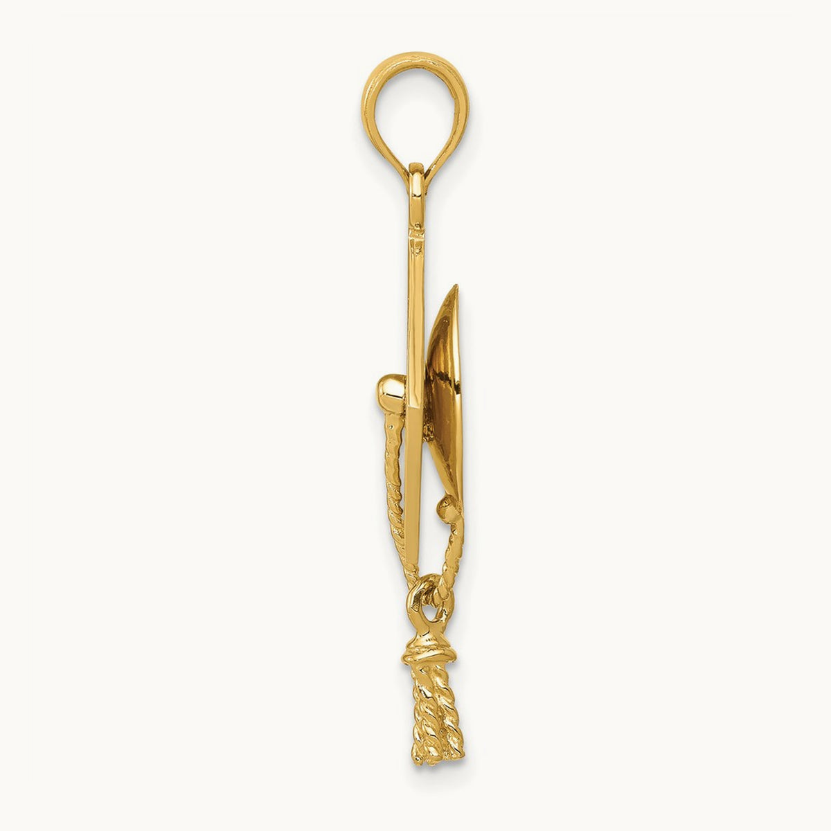 3-D Graduation Cap with Moveable Tassle Charm — 14K Yellow Gold
