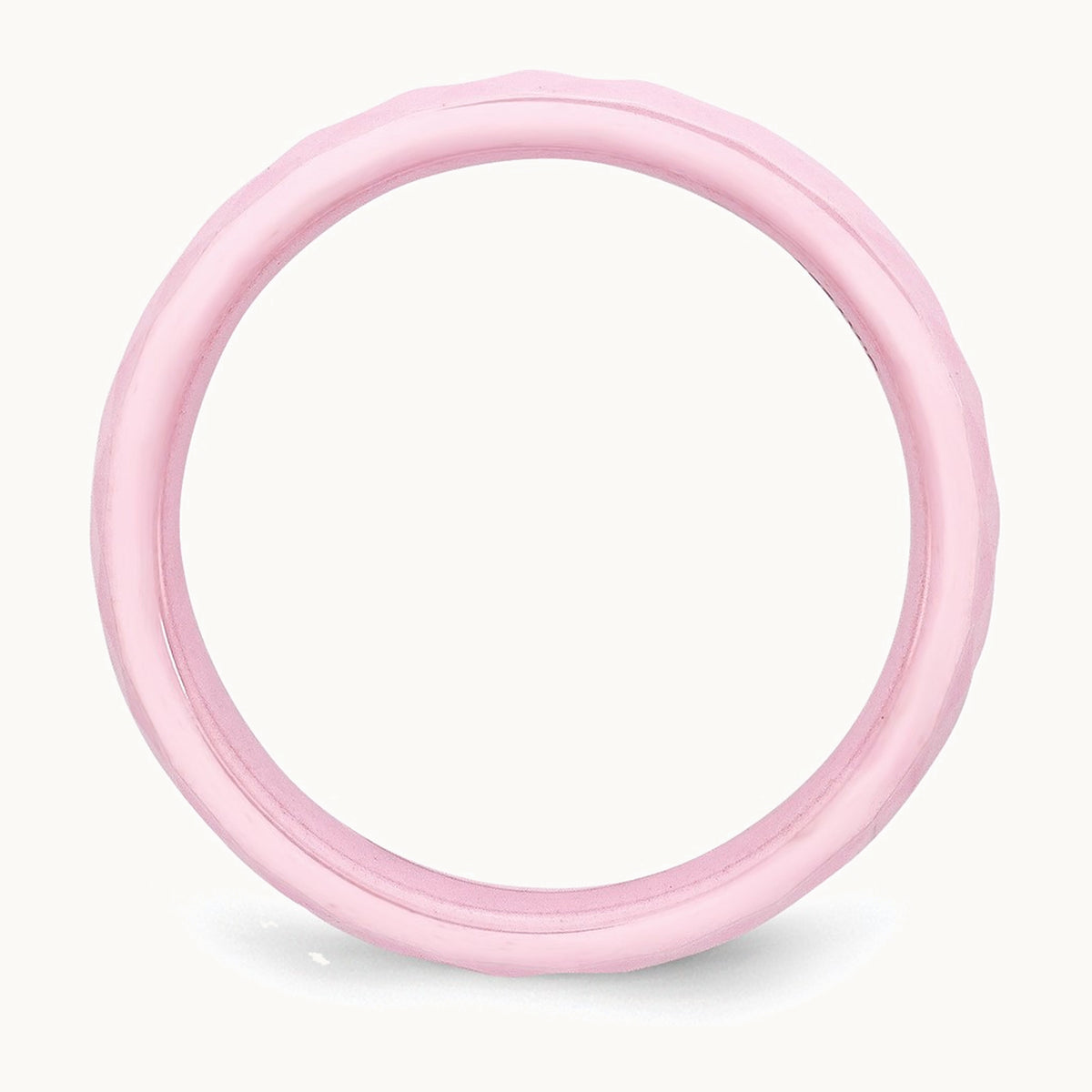Chisel Ceramic Pink 4mm Faceted Polished Band