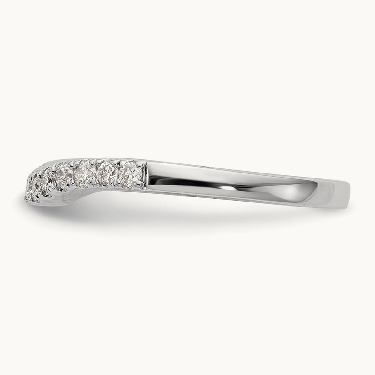 Curved Contour Wedding Band — 1/3 ct, VS/SI (Great), 7