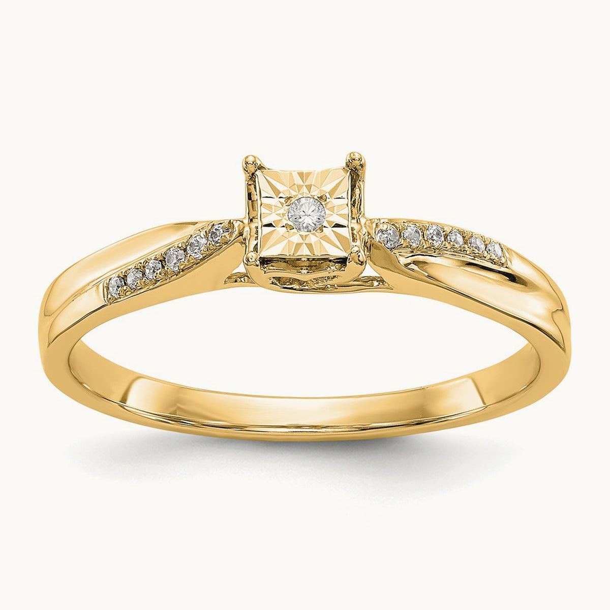 Complete Diamond Engagement Ring — 10K Yellow Gold
