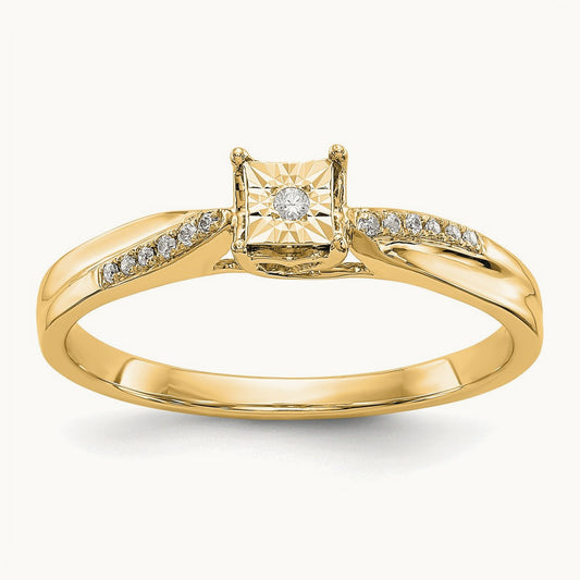Complete Diamond Engagement Ring — 10K Yellow Gold, 7