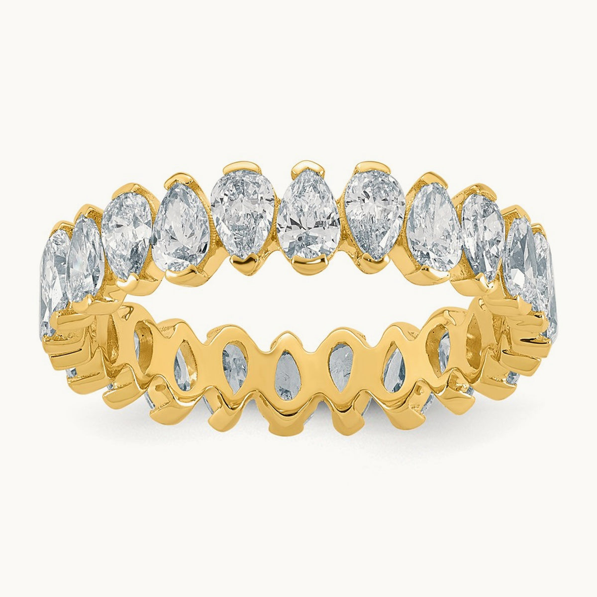 Pear Eternity Ring, 2.50 ct tw Lab-Grown Diamond