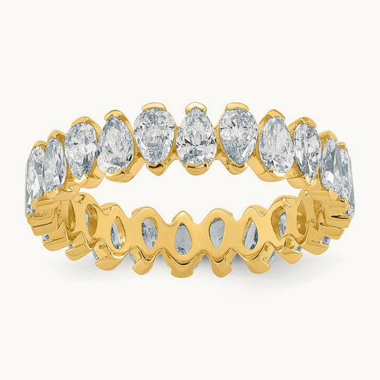 Pear Eternity Ring, 2.50 ct tw Lab-Grown Diamond