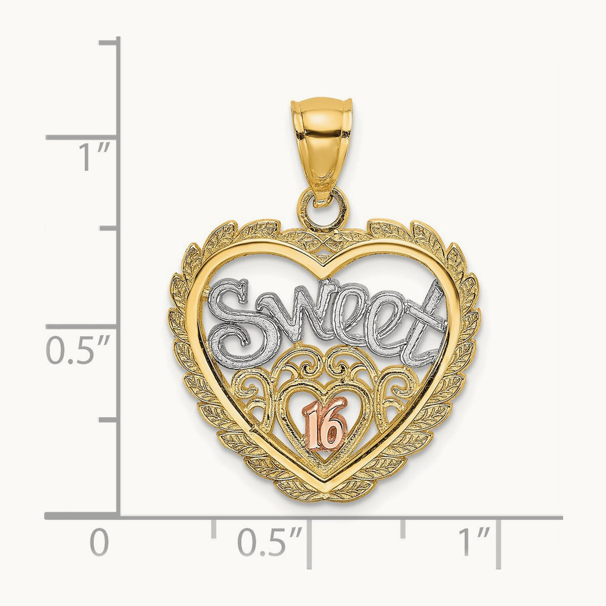 SWEET 16 In Heart Charm — photo set