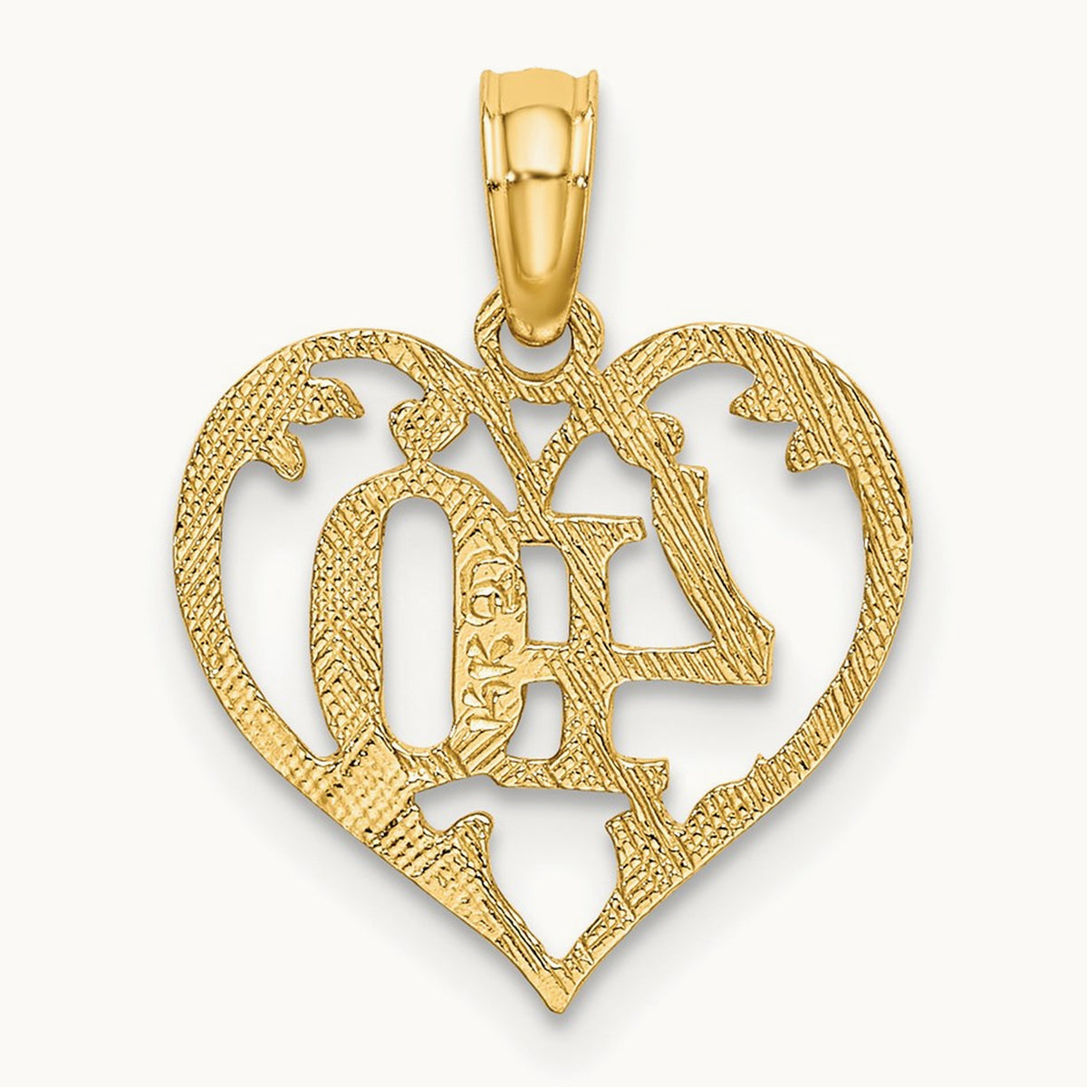 40 In Heart Charm, 14K