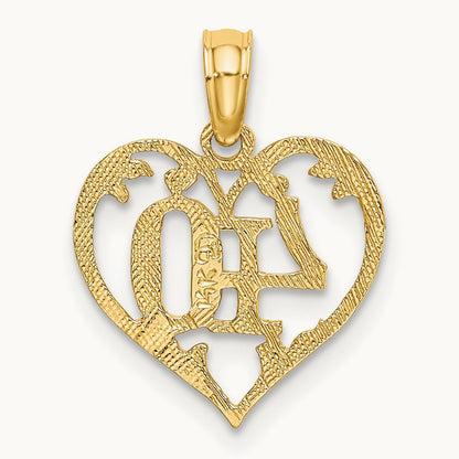 40 In Heart Charm, 14K