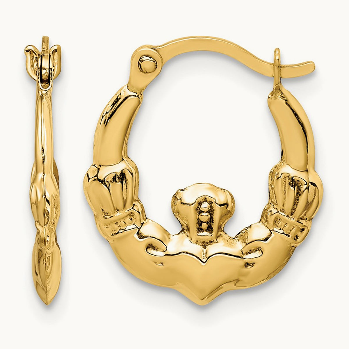 Claddagh Hoop Earrings