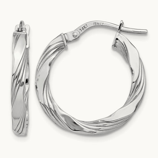 Twisted Textured Hoop Earrings — photo set