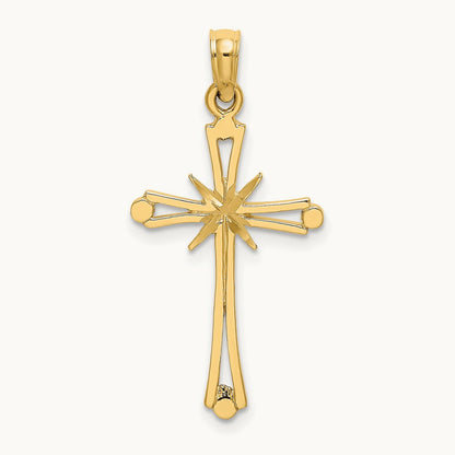 D/C w/ X-Center On Cross Charm, 14K