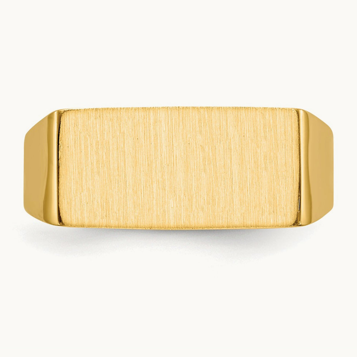 16.5x8. Closed Back Mens Signet Ring, 0mm, 14K