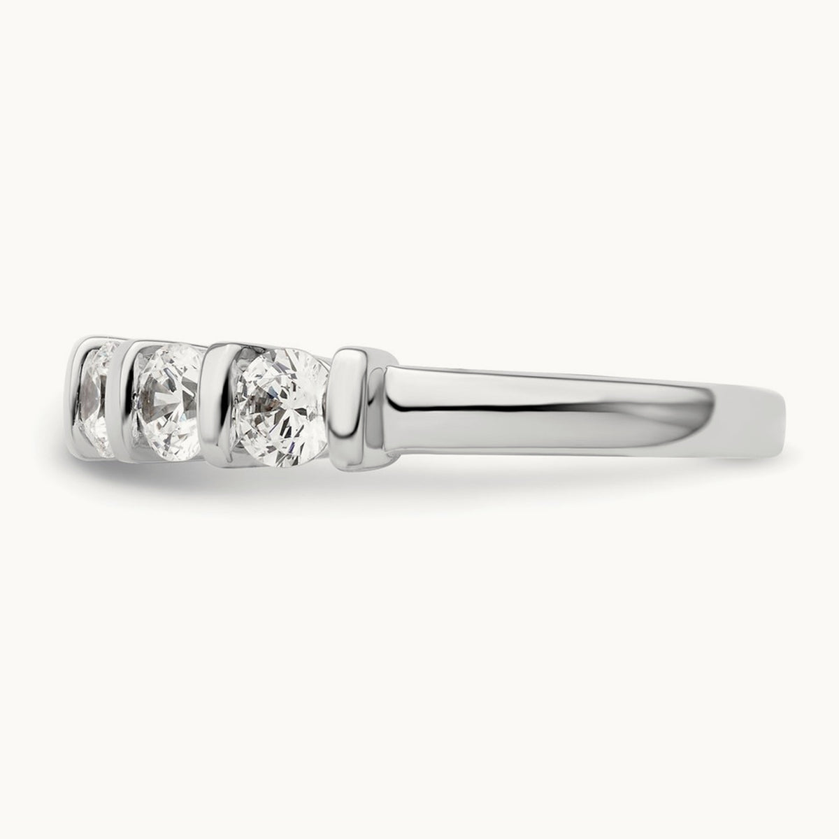 5-Stone Diamond Band, 14K White Gold